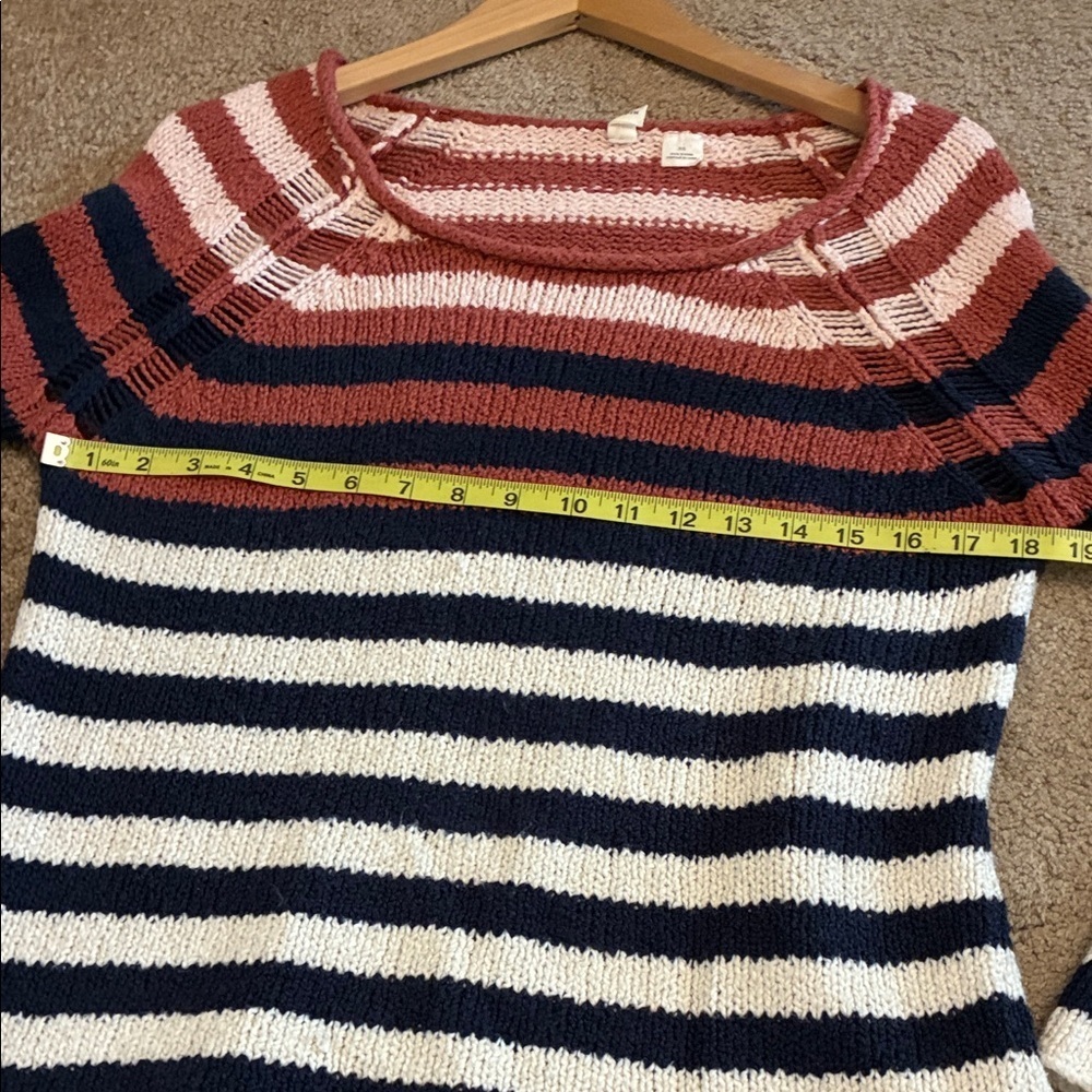 Moth Brown and Blue Striped Sweater - Picture 4 of 6